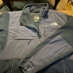 The North Face Mens navy blue zip-up fleece Medium